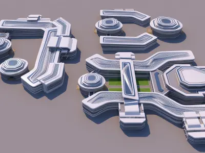 3 Models - Modern Buildings - Collection 3D Model Pack