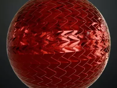 Reddish Shiny Metal Pattern PBR Seamless Texture