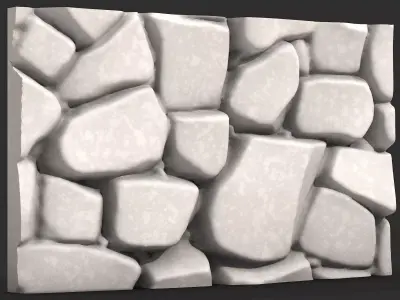 Weathered Granite Wall Modular Kit 3D print model purchase