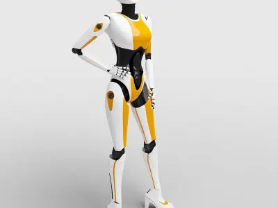 Female Cyborg 3D model
