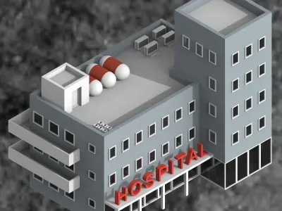low poly city buildings Low-poly  Low-poly 3D model