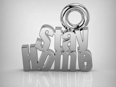 200502 Pendant StayHome 3D print model