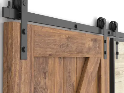 Sliding barn doors 3D model