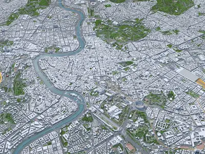 Rome City Italy Low-poly 3D model