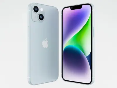 iphone 14 blue 3D model