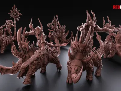 Bloodthirsty Riders - Demons 3D print model
