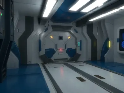 sci fi interior 02 Low-poly 3D model