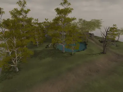 Unity ready Level Design - Fantasy - Nature Low-poly 3D model