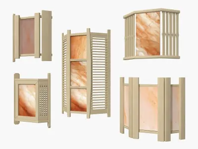 Sauna Light Set 02 3D model