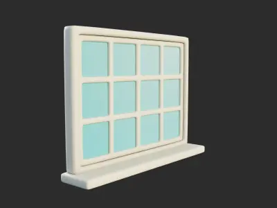 Cartoon Window 28a 3D model