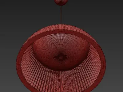 UMBRELLA gold pendant light 3D model
