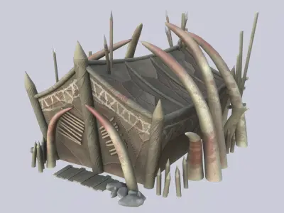Orc house Low-poly 3D model shop
