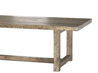 CAYDEN CAMPAIGN RECTANGULAR EXTENSION DINING TABLE 3D model