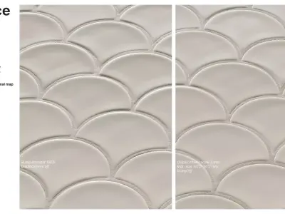 Fishscale Tiles in Straight Set Texture