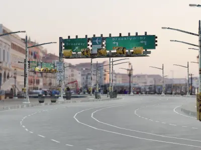 Geometry Nodes Road Generator 3D model