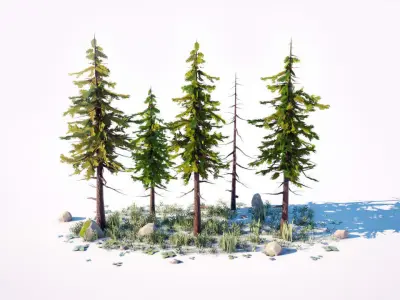 The Other world Low-poly 3D model