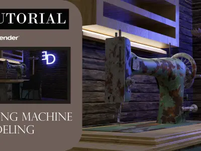 sewing machine old modeling 3D model