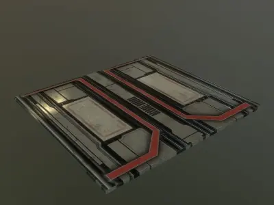 Sci-Fi Panel V1 Low-poly 3D model