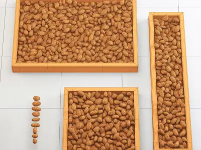 Square pedestal stone 3D model