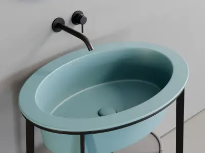 Ceramica Cielo Catino Ovale Washbasin Low-poly 3D model