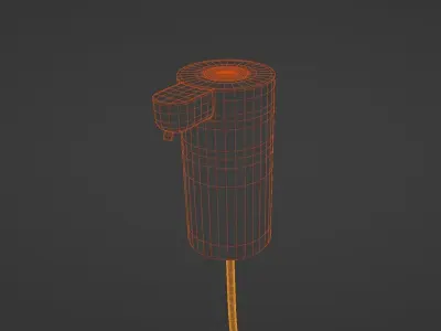 Portable Water Electric Pump Low-poly 3D model