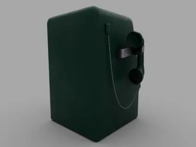 Japanese Public Phone Low-poly 3D model