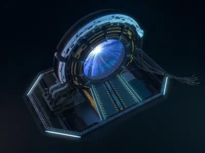 Scifi Portals Time Travel Devices 3D model