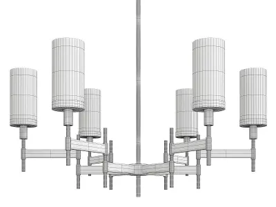 TORCH CHANDELIER Low-poly 3D model
