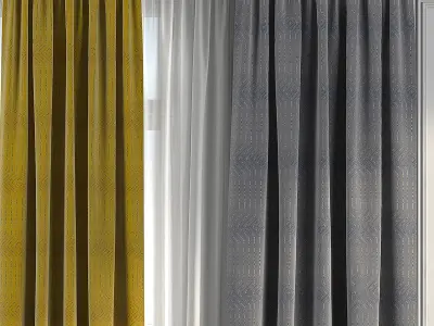 Curtain Set 259 3D model