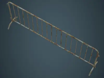 Crowd Barrier 1B Low-poly 3D model