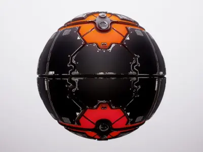 PBR Sci-Fi Spaceship Texture 23 Low-poly 3D model