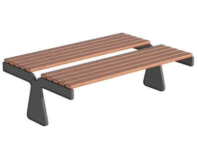 City Bench 14 Low-poly 3D model