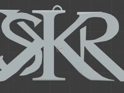 Pendant gold logo 3D print model