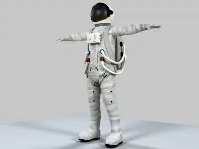 Astronaut in space suit 3D model