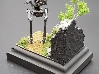 Bandai AT-ST Face Plate and Hatch 3D print model