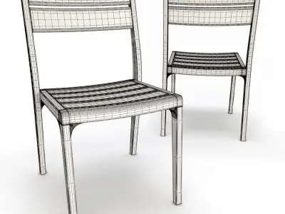 Village Outdoor Table and Chairs Unopiu  3D model