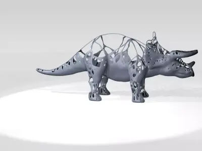 Triceratops Dust Voronoi 3D model