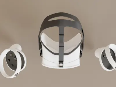 Occulus Quest 2 VR headset 3D model