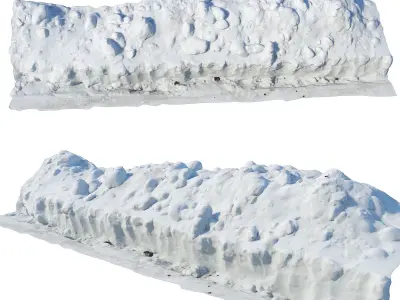 Ultra realistic a Pile v2 of snow 3D model