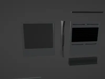 Sifi Wall Free low-poly 3D model