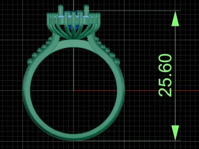Jewelry ring 418 3D print model