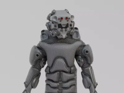 Space Soldier - Operator 010 Low-poly 3D model