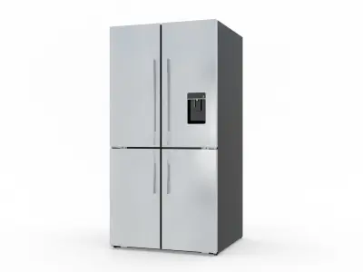 Fisher and Paykel 605L French Quad Door Fridge 3D model