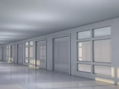 Futuristic Hallway 3D model