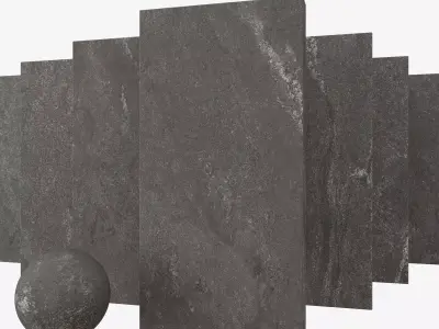 Stone Set Tierra Black 60x120 Set 3 Texture