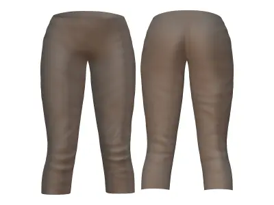 Dystopian Medieval Top Pants Boots Outfit Low-poly 3D model