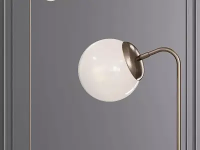 Modo Floor Lamp Bronze and Cream Glass 3D model