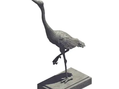 Stone Sculpture - Crane 33 3D model