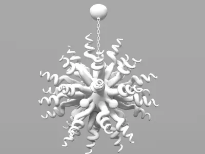 Solaire Murano chandelier 3D model