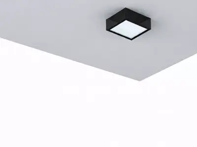Square Ceiling Mounted Recessed Lighting Fixture  Low-poly 3D model